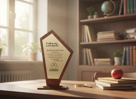 Statuetka z grawerem  na prezent dla nauczyciela