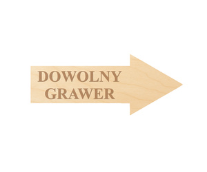 Drewniana tabliczka strzałka z dowolnym grawerem kierunkowa drogowskaz