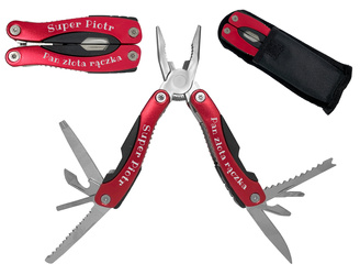 MULTITOOL scyzoryk wielofunkcyjny 15w1 etui z Grawerem na prezent