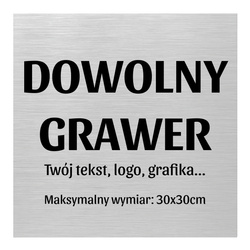 Grawerowana tabliczka tablica z GRAWEREM dowolny tekst (max. 300x300mm)