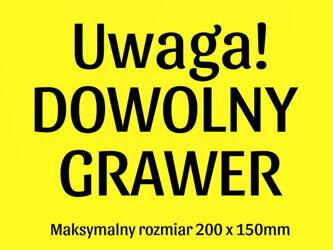 Żółta grawerowana tabliczka z własnym grawerem dowolny tekst max. 20x15cm