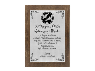 Prezent na Rocznicę ślubu z GRAWEREM pamiątka na jubileusz 20 25 30 40 50