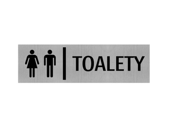 Grawerowana tabliczka TOALETY WC na drzwi GRAWER