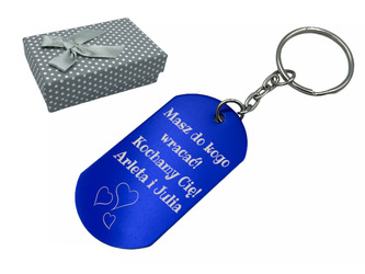 Brelok do kluczy breloczek nieśmiertelnik GRAWER