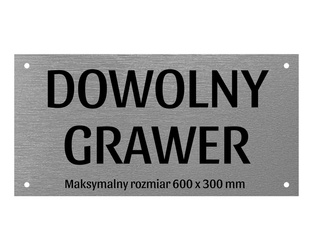 Grawerowana tabliczka TABLICA szyld z dowolnym GRAWEREM LOGO firmy 60x30cm