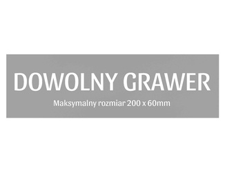 Szara grawerowana tabliczka biały GRAWER do prezentu 20x6cm dowolny tekst