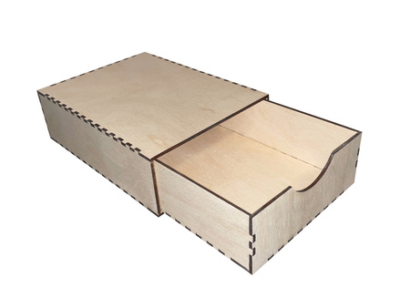 Drewniana szkatułka z szufladką do decoupage pudełeczko na drobiazgi