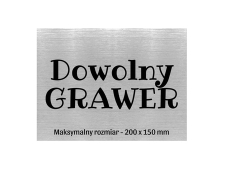 Grawerowana tabliczka GRAWER dowolny tekst (max. 200x150mm)